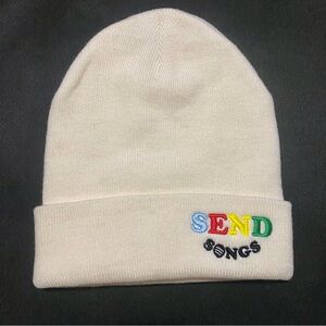 Madhappy Spotify Send Songs Cream Beanie with Multicolor Embroidery